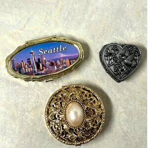 Vintage Trinket Boxes Pillboxes Set of‎ 3